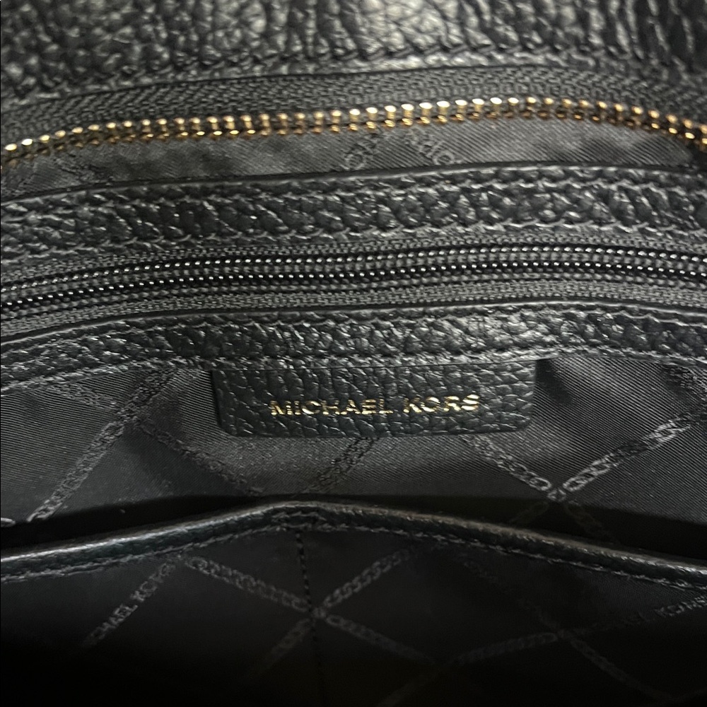 Michael Kors Black Pebbled Leather Tote - Picture 8 of 9